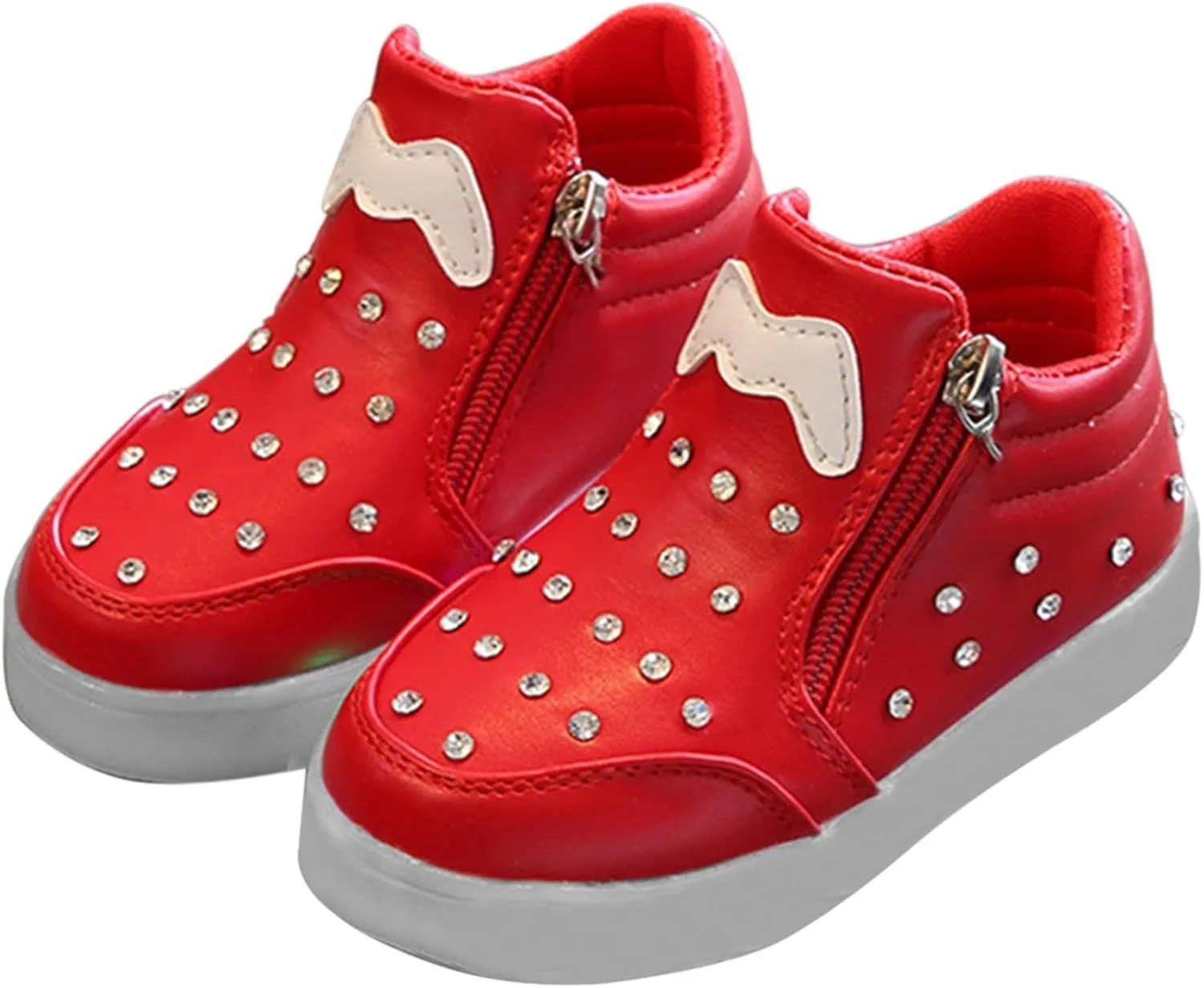 111years Children Kid Baby Girls Butterfly rystal Luminous Sport Run Shoes Led Light Luminous Outdoor Sport Shoes