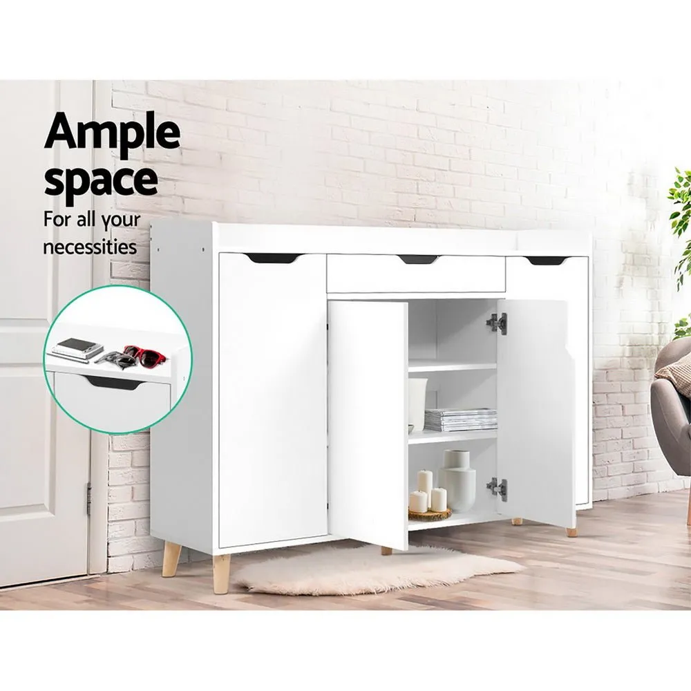 120cm White Drawer Organizer Cupboard