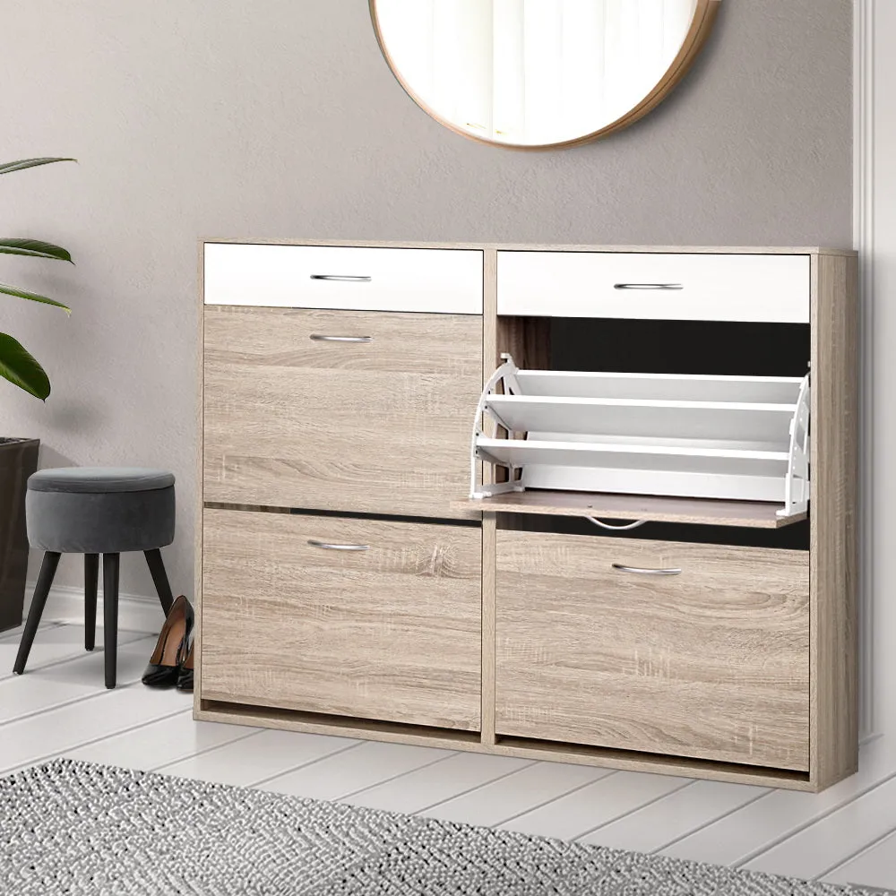 2 Tier Shoe Cabinet - Wood