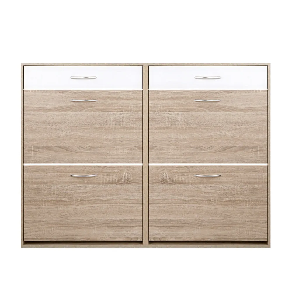 2 Tier Shoe Cabinet - Wood