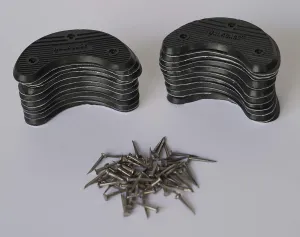 20 Pairs / 40 Pieces Walkbase Heel Plates Sizes 4-5 - 6 (Black, 5)