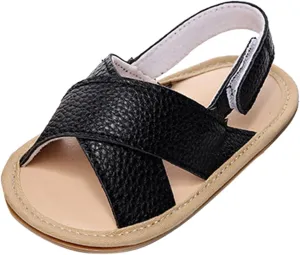 4 Month Booties Infant Boys Girls Open Toe Solid Shoes First Walkers Shoes Summer Toddler Flat Socks Slippers Baby