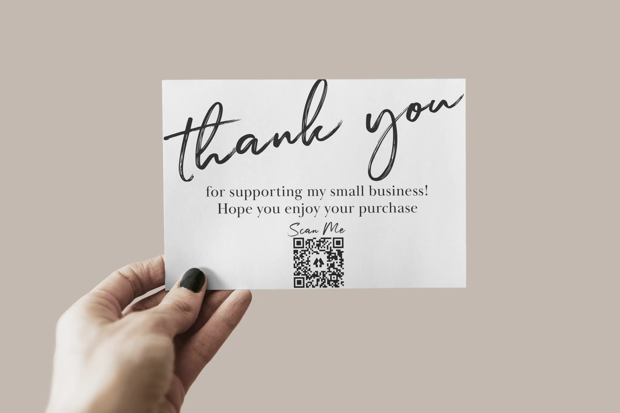 50 1.5" Circle Logo Stickers   50 Thank You Cards Bundle Deal
