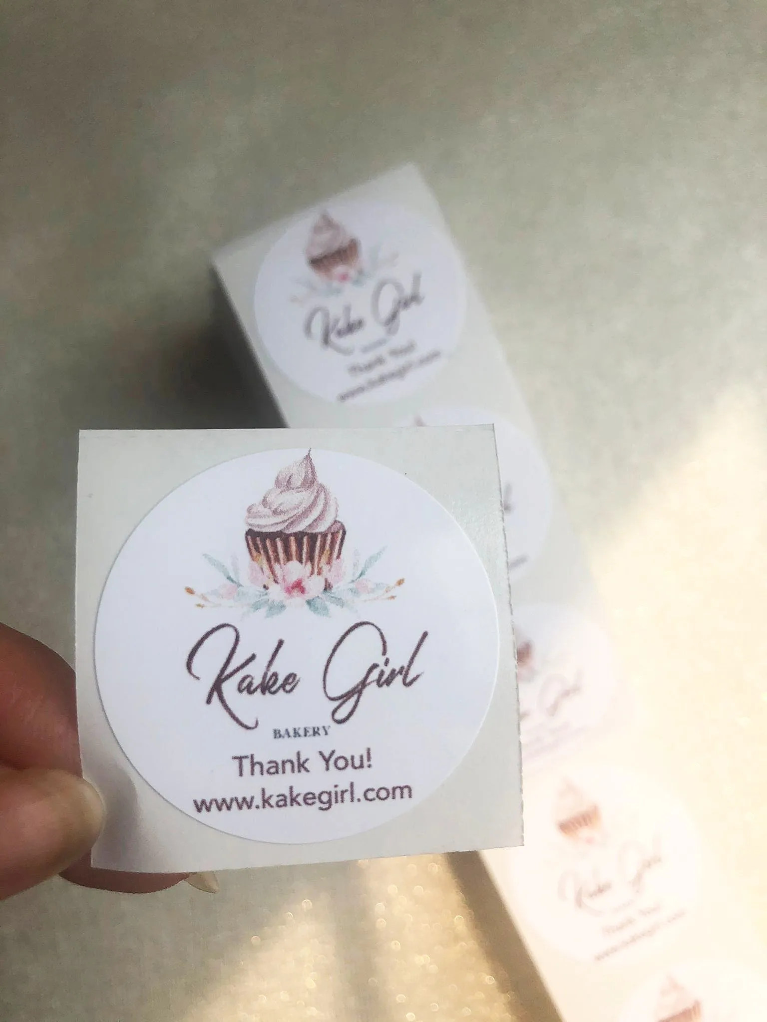 50 1.5" Circle Logo Stickers   50 Thank You Cards Bundle Deal