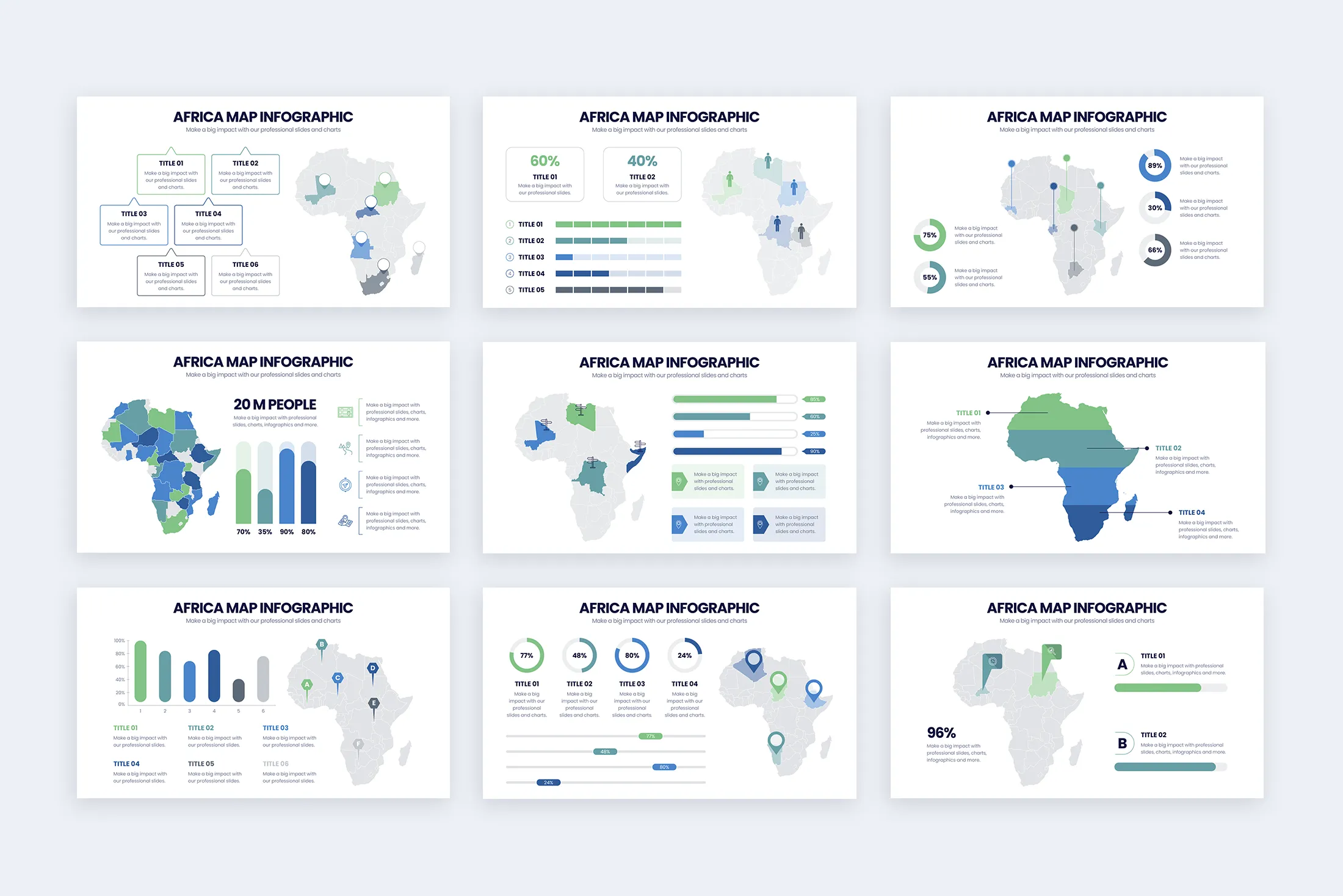 Africa Map Google Slides Infographic Template
