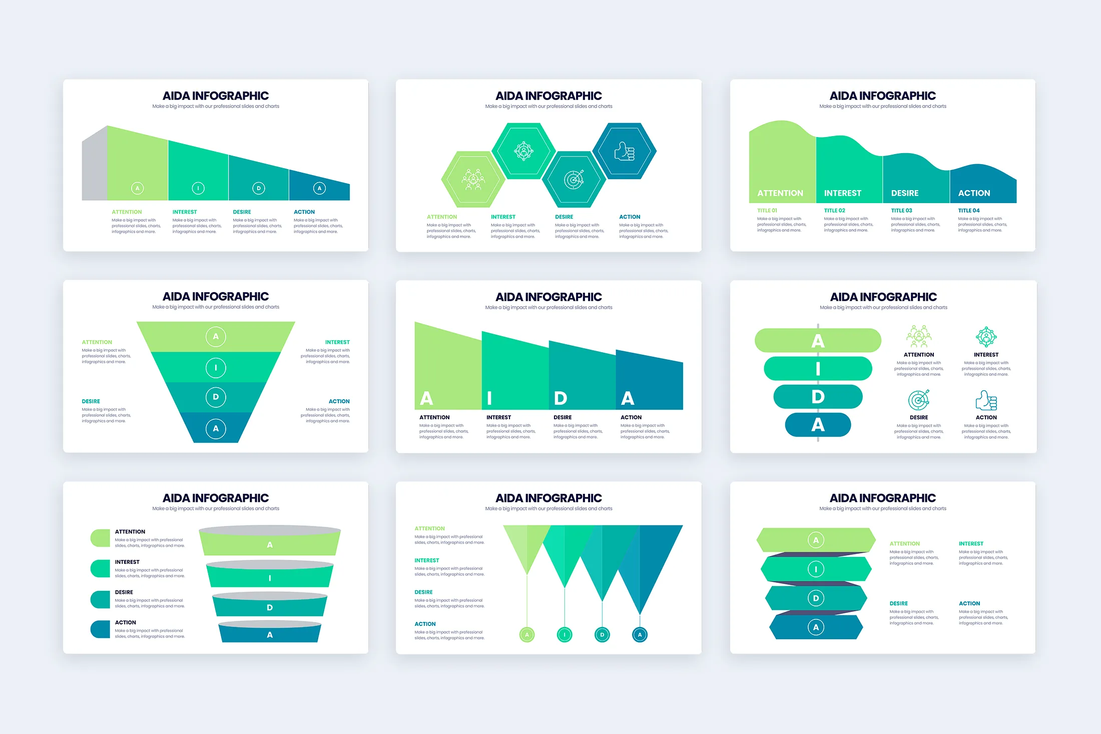 AIDA Model Google Slides Infographic Template