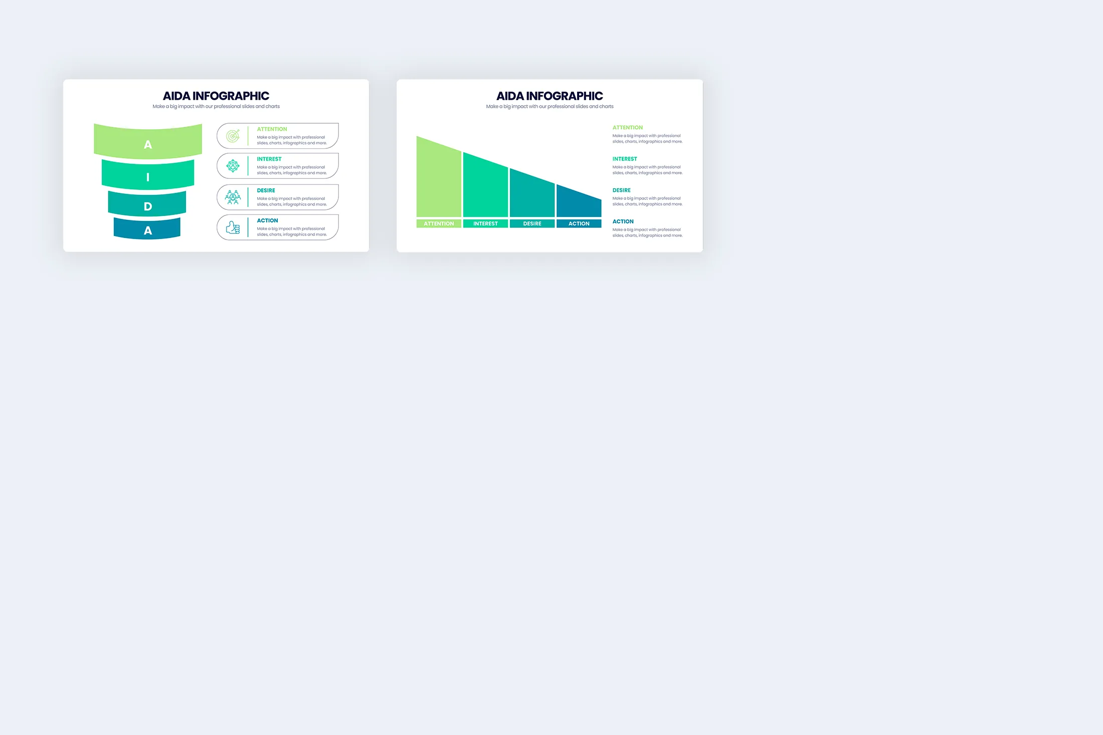 AIDA Model Google Slides Infographic Template