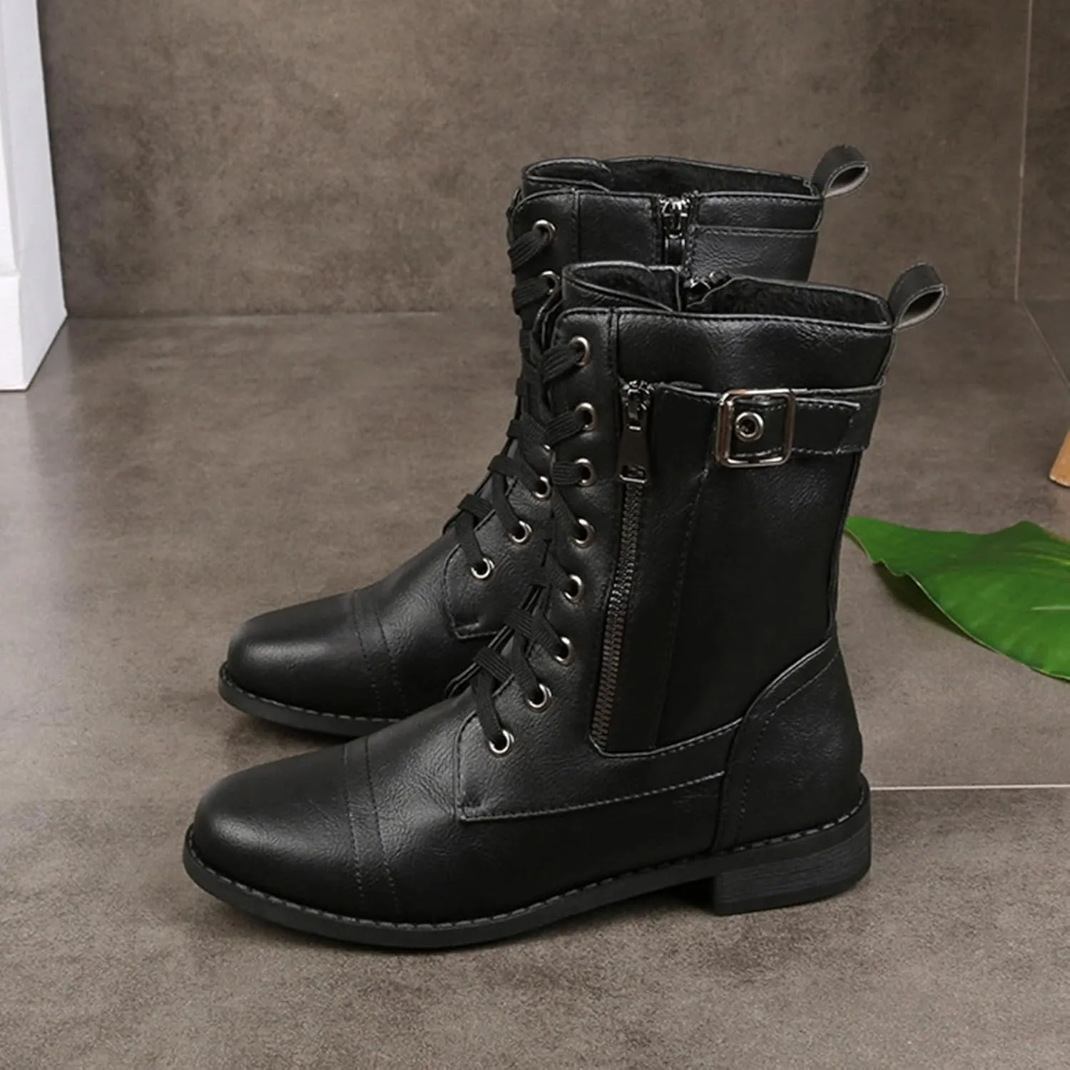 Ankle Boots for Women Fall Booties for Women 2024 Women's Flat Ankle Boots Womens Bootie with Heel Keep Warm Flat Bottom Closed Toe Wide Fit Available