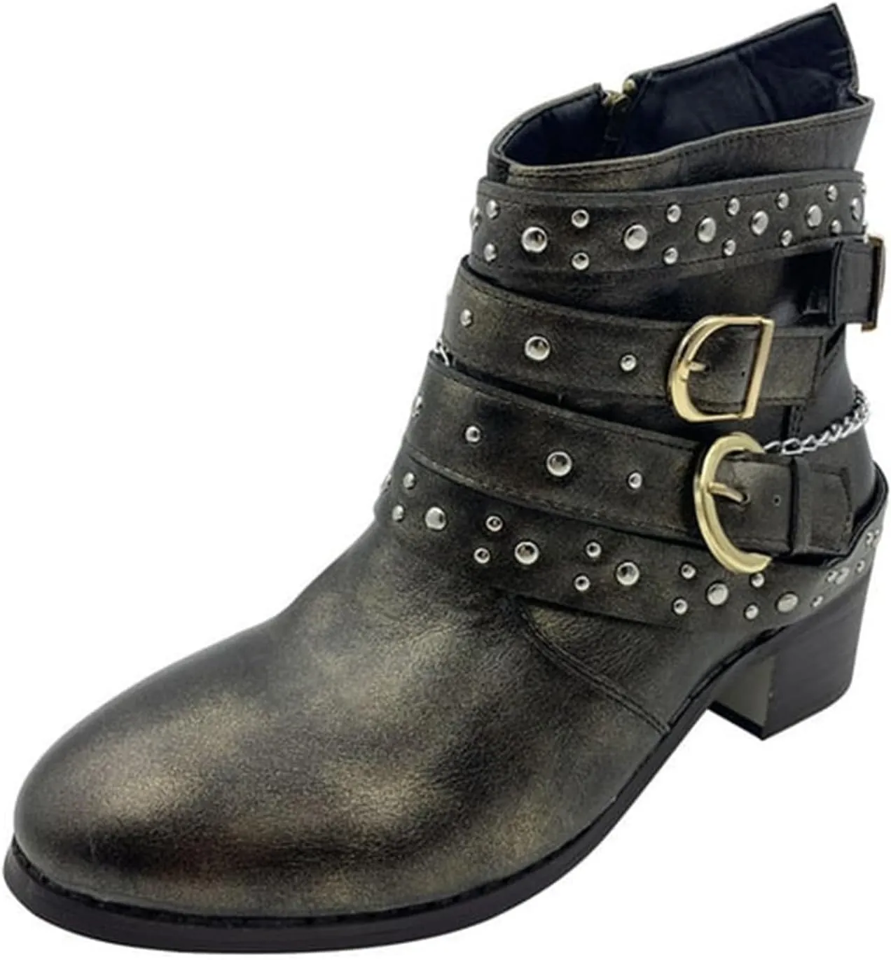 Ankle Boots for Women Womens Wedge Booties Short Boots for Women Ankle Bootie for Women with Heel Lightweight Cute Round Toe Square Toe Slip On Side Zipper
