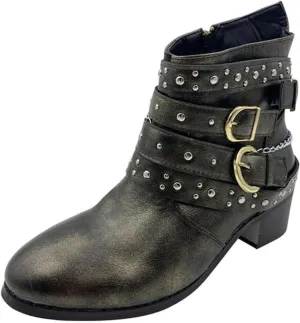 Ankle Boots for Women Womens Wedge Booties Short Boots for Women Ankle Bootie for Women with Heel Lightweight Cute Round Toe Square Toe Slip On Side Zipper