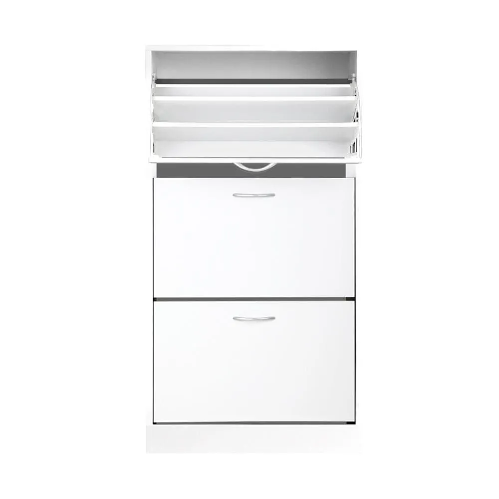 Artiss 3 Tier Shoe Cabinet - White