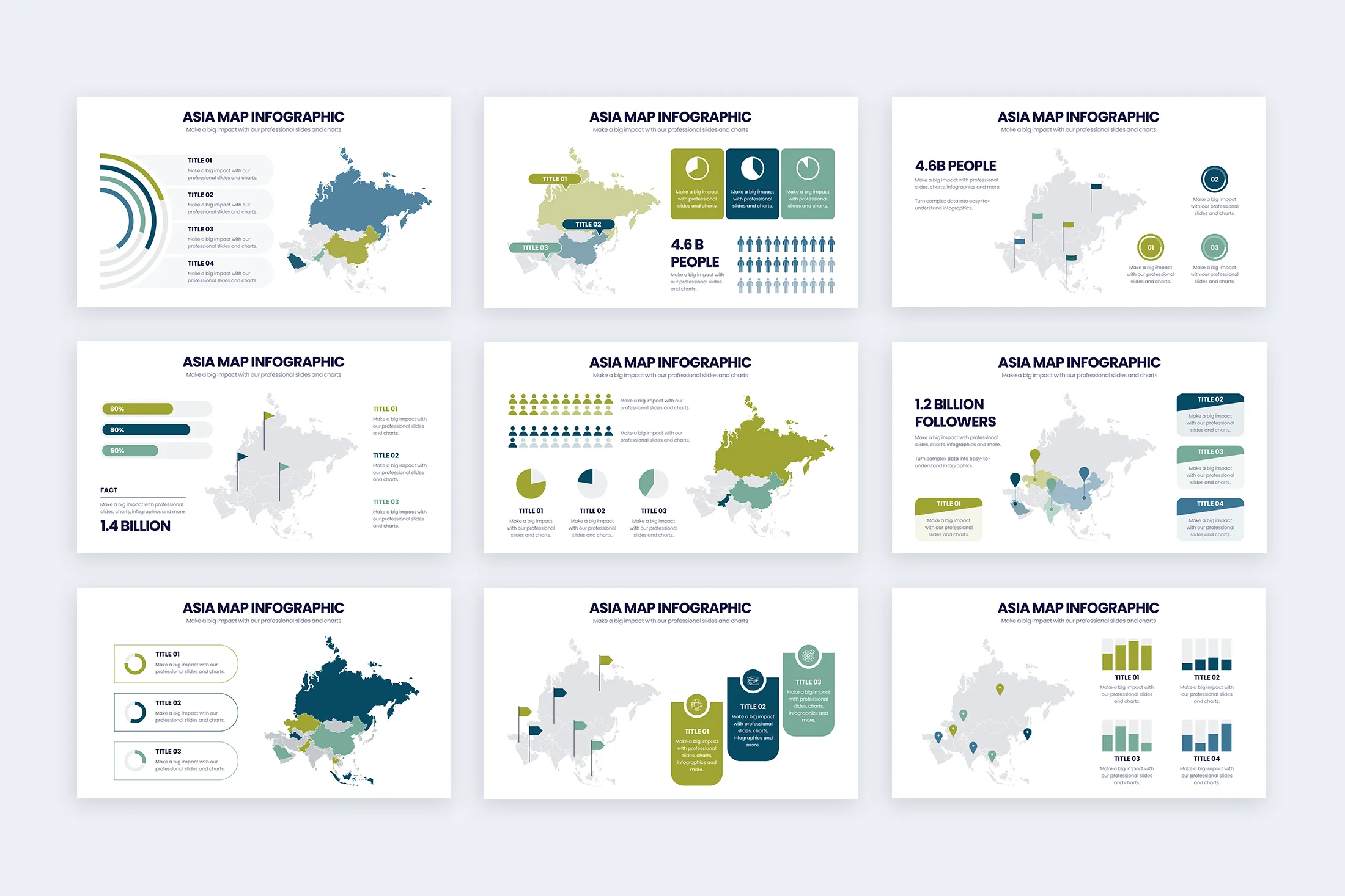 Asia Map Keynote Infographic Template