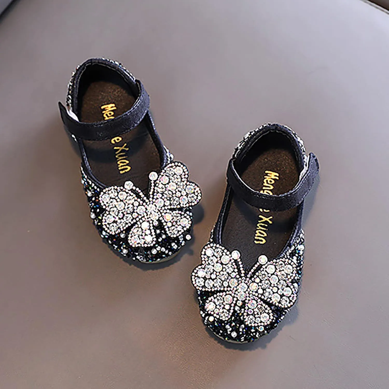 Baby Girl Bow Flower Girl Dress Shoes Rhinstones Mary Jane Ballet Flats Wedding Party Toddler Little Kid Sandals