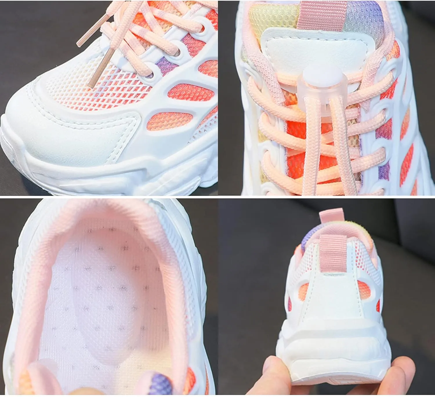 Baby Toddler Infant Mesh Sneaker Lace-Up Lightweight Breathable Sport Shoes Newborn Outdoor First Walking Non Slip Shoes