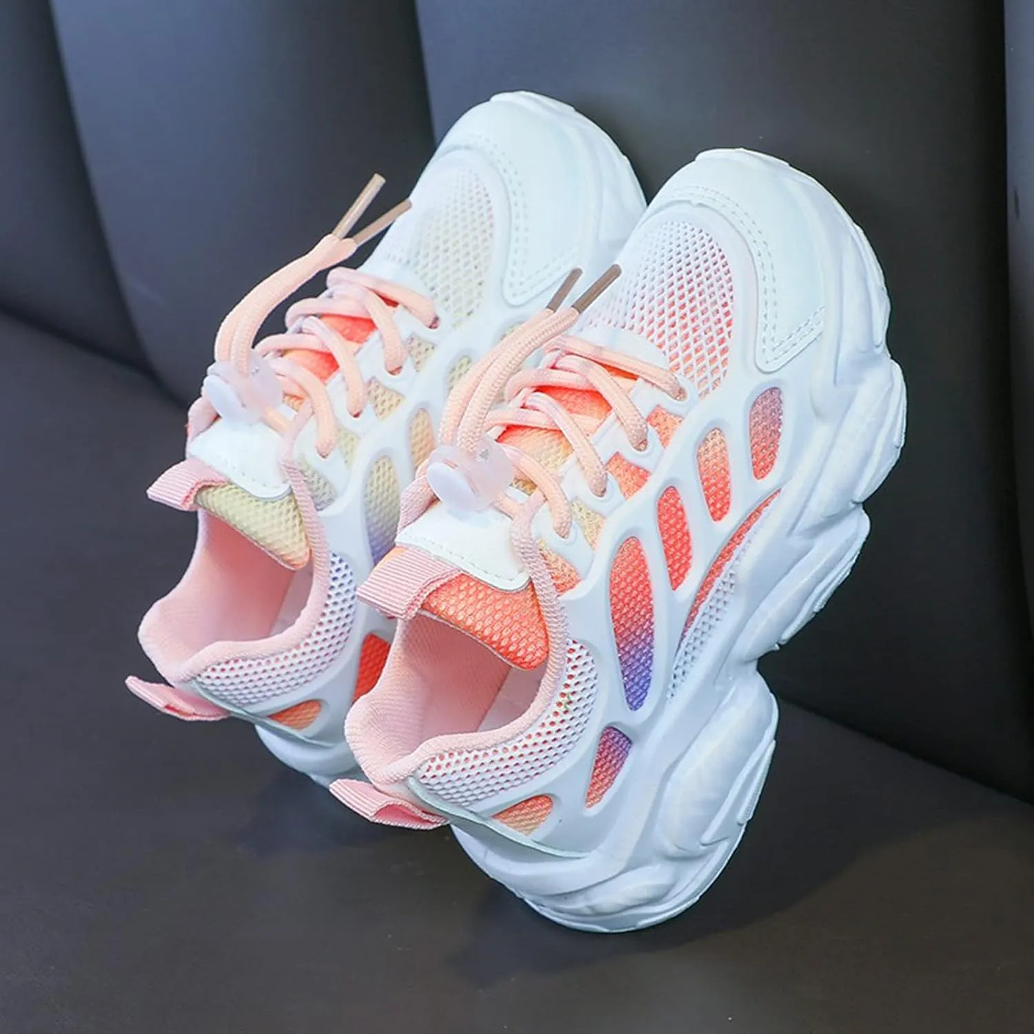 Baby Toddler Infant Mesh Sneaker Lace-Up Lightweight Breathable Sport Shoes Newborn Outdoor First Walking Non Slip Shoes