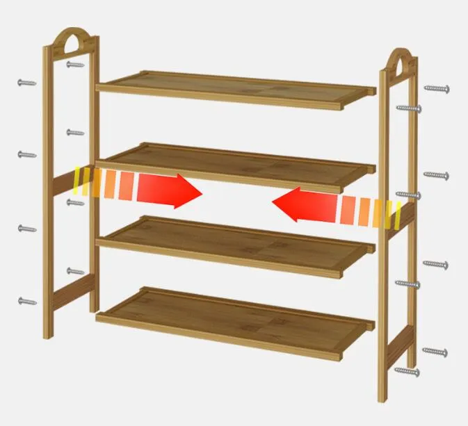Bamboo Shoe Rack 4 Tier