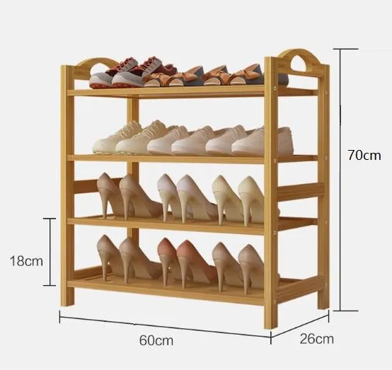 Bamboo Shoe Rack 4 Tier
