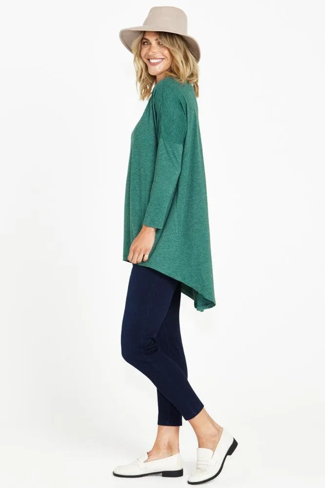 Betty Basics Celeste Tunic Tee Green Marle