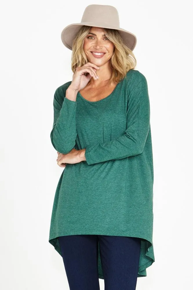 Betty Basics Celeste Tunic Tee Green Marle