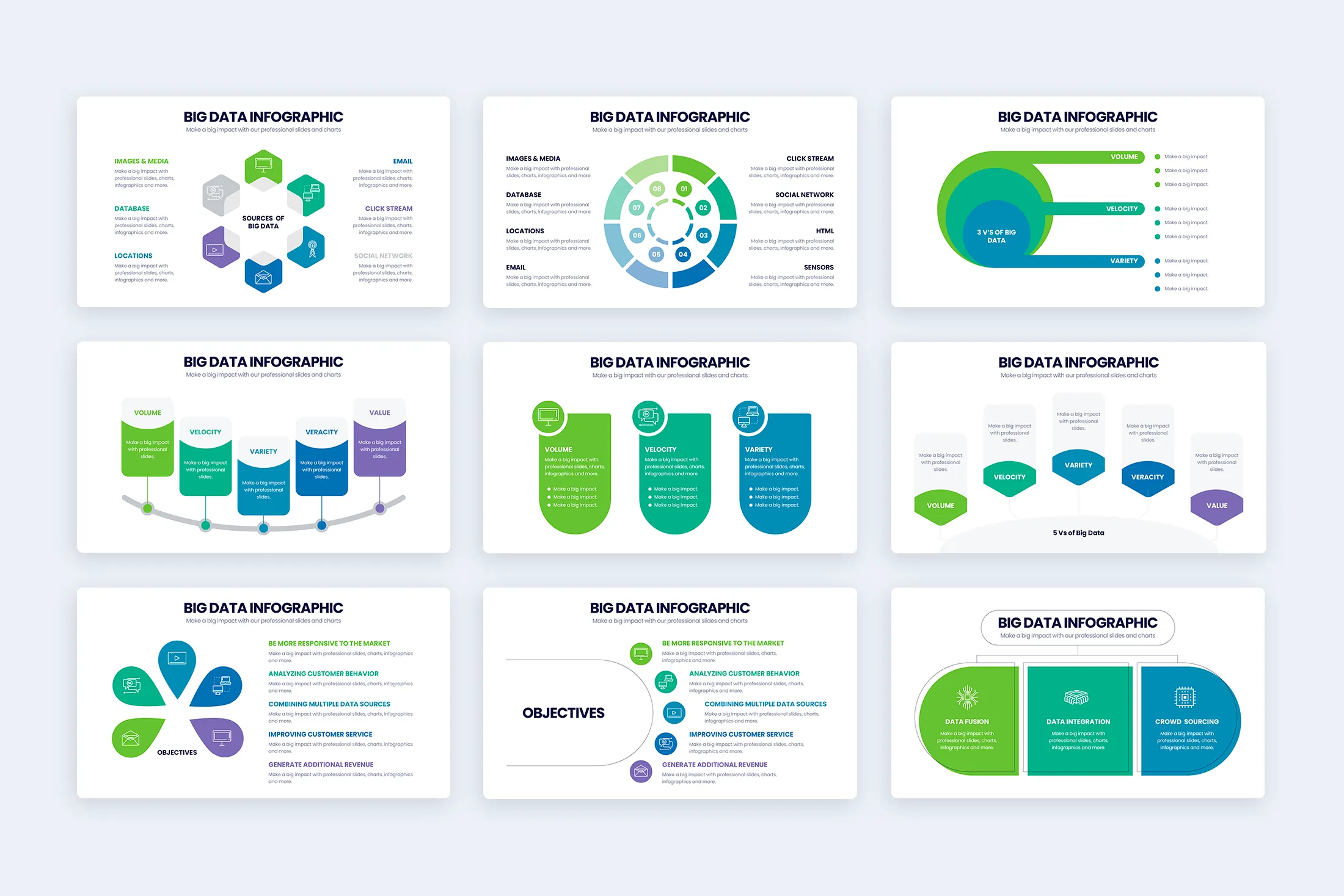Big Data Illustrator Infographic Template