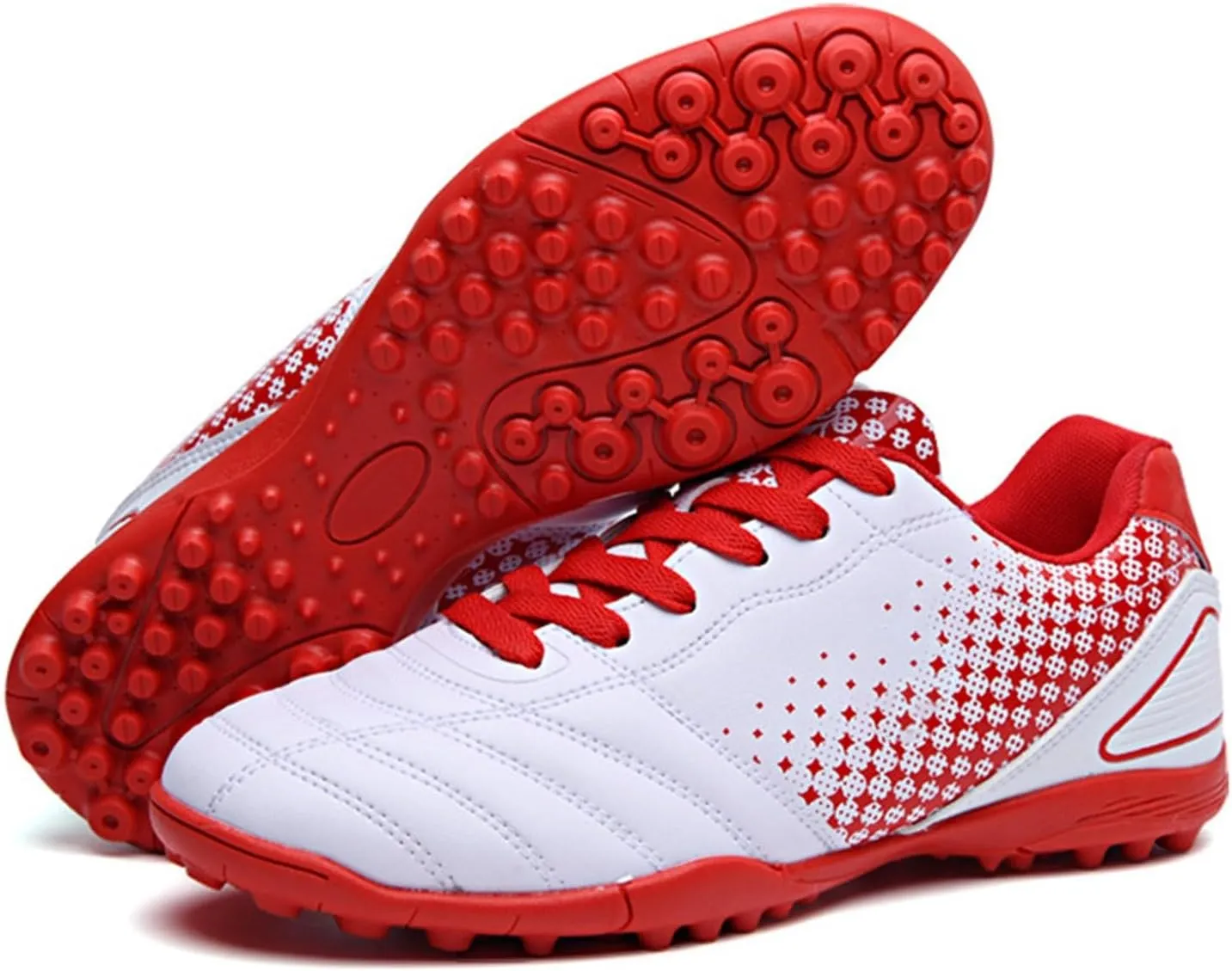 Big Kids' Soccer Shoes Low Top Unisex Running Training Sneakers Lightweight Breathable Outdoor Football Sneaker