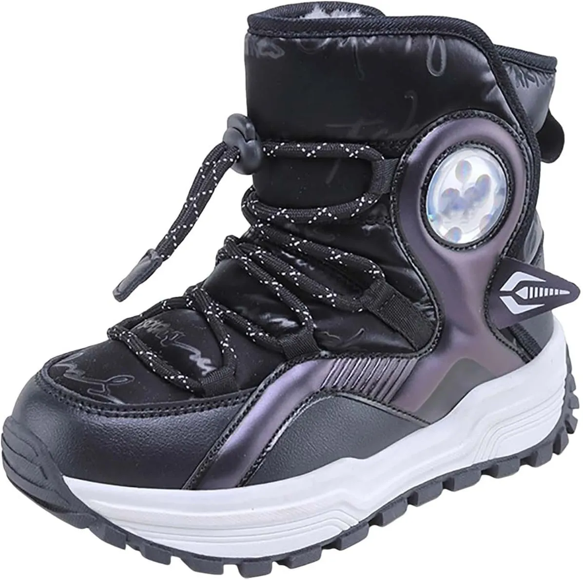 Boys Snow Boots Winter aterproof Slip esistant Thicken Bottom Cold Weather Warm Snow Shoes for Little/Big Kid