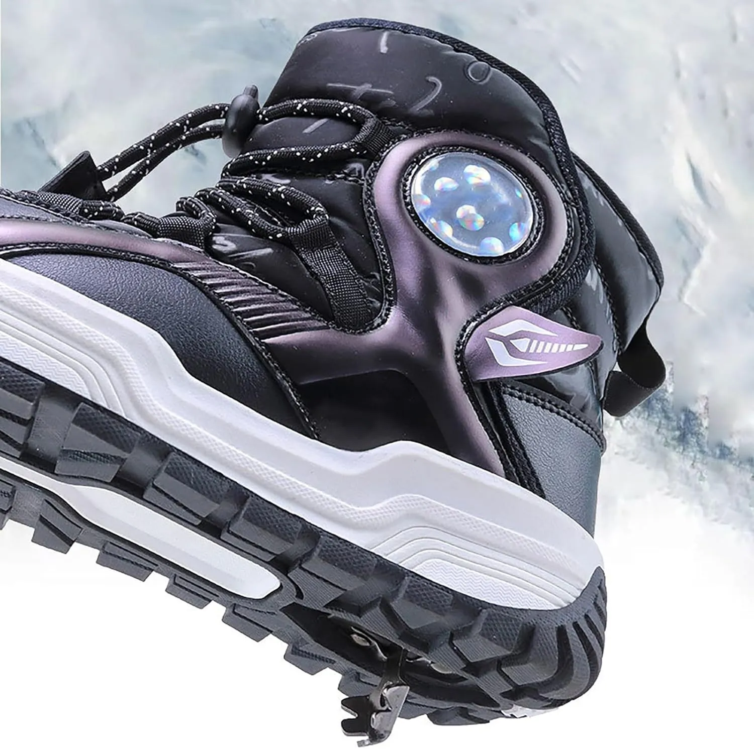 Boys Snow Boots Winter aterproof Slip esistant Thicken Bottom Cold Weather Warm Snow Shoes for Little/Big Kid