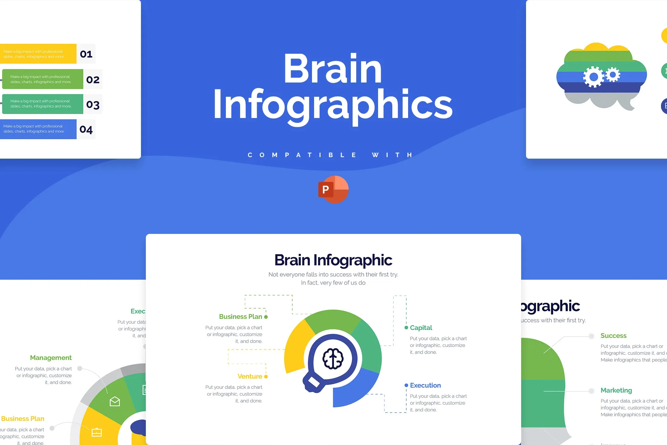Brain Powerpoint Infographics