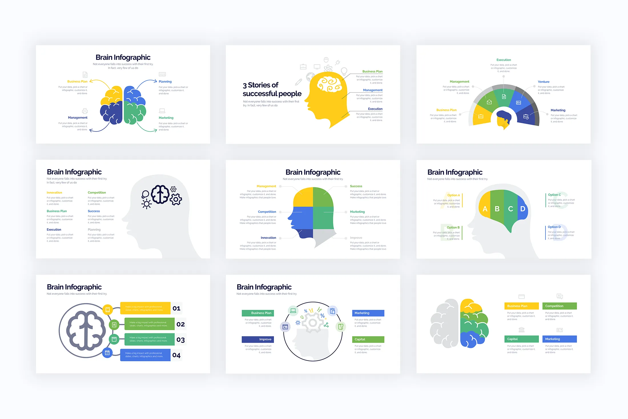 Brain Powerpoint Infographics