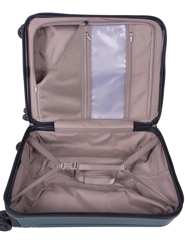 Cellini Tri Pak 4 Wheel Carry On Trolley Includes 1 Large Packing Cube | Green