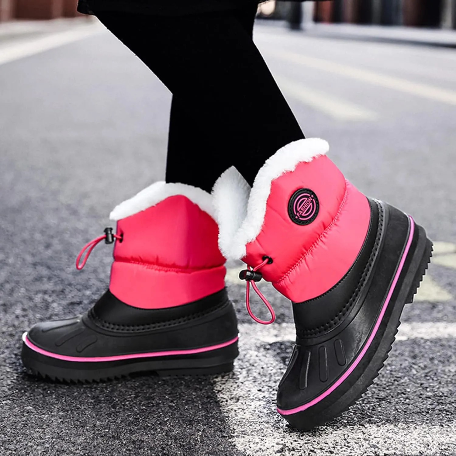 Children Shoes Snow Boots Girls Boys Outdoor Boots Non Slip Warm Boots Cotton Snow Boots Toddler Glitter Boots Size 9