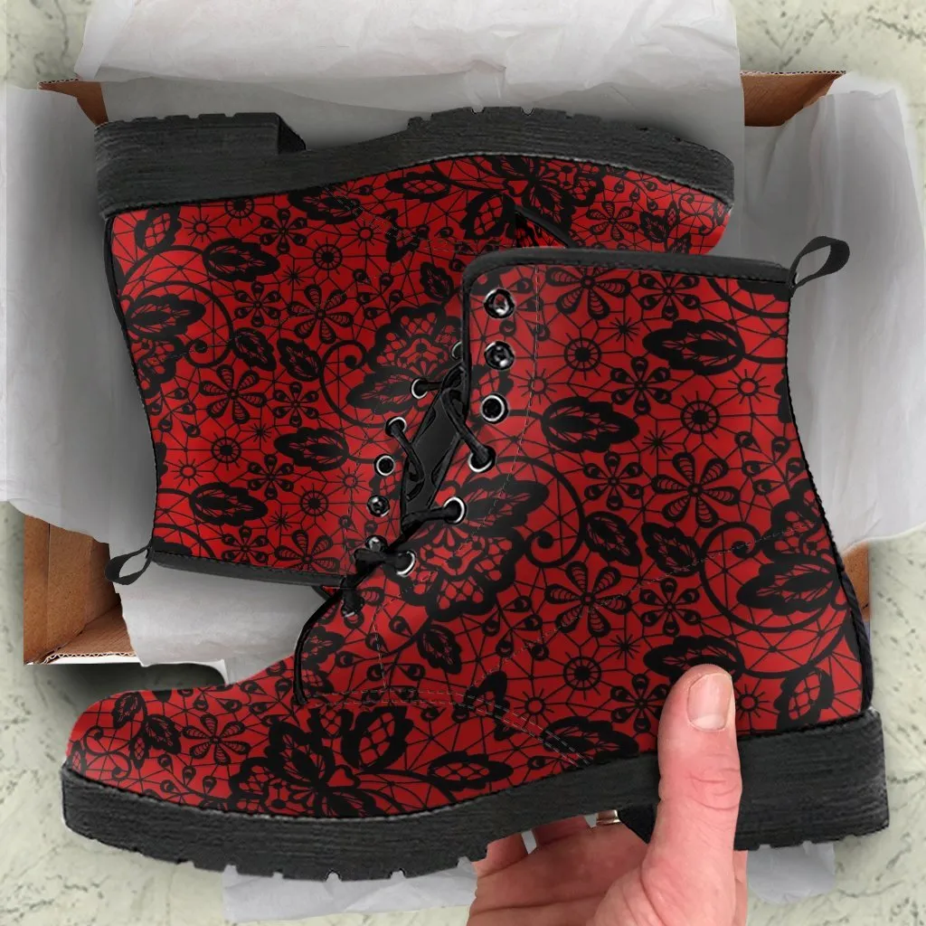 Combat Boots-Pattern 119 Red