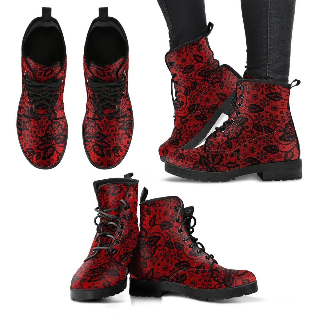 Combat Boots-Pattern 119 Red