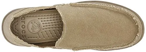 Crocs Men's Santa Cruz Slip-On Loafer,Khaki/Khaki,12 (D)M US