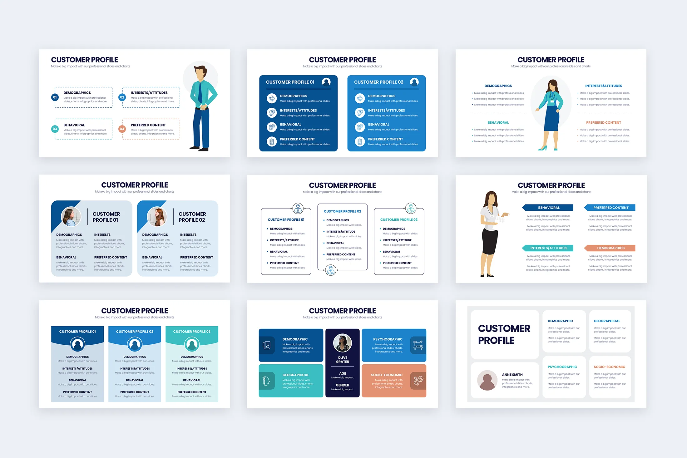 Customer Profile Google Slides Infographic Template