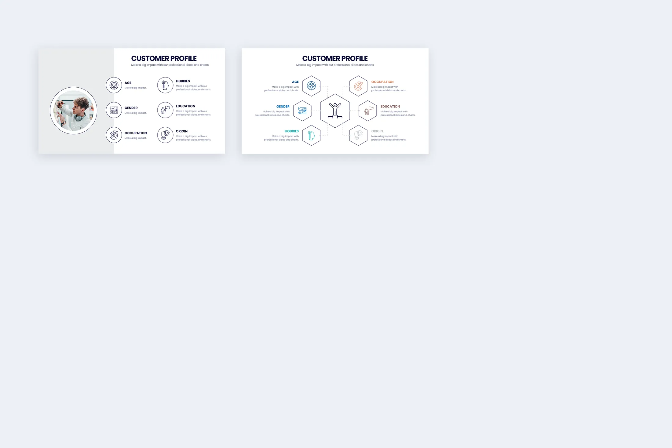 Customer Profile Google Slides Infographic Template