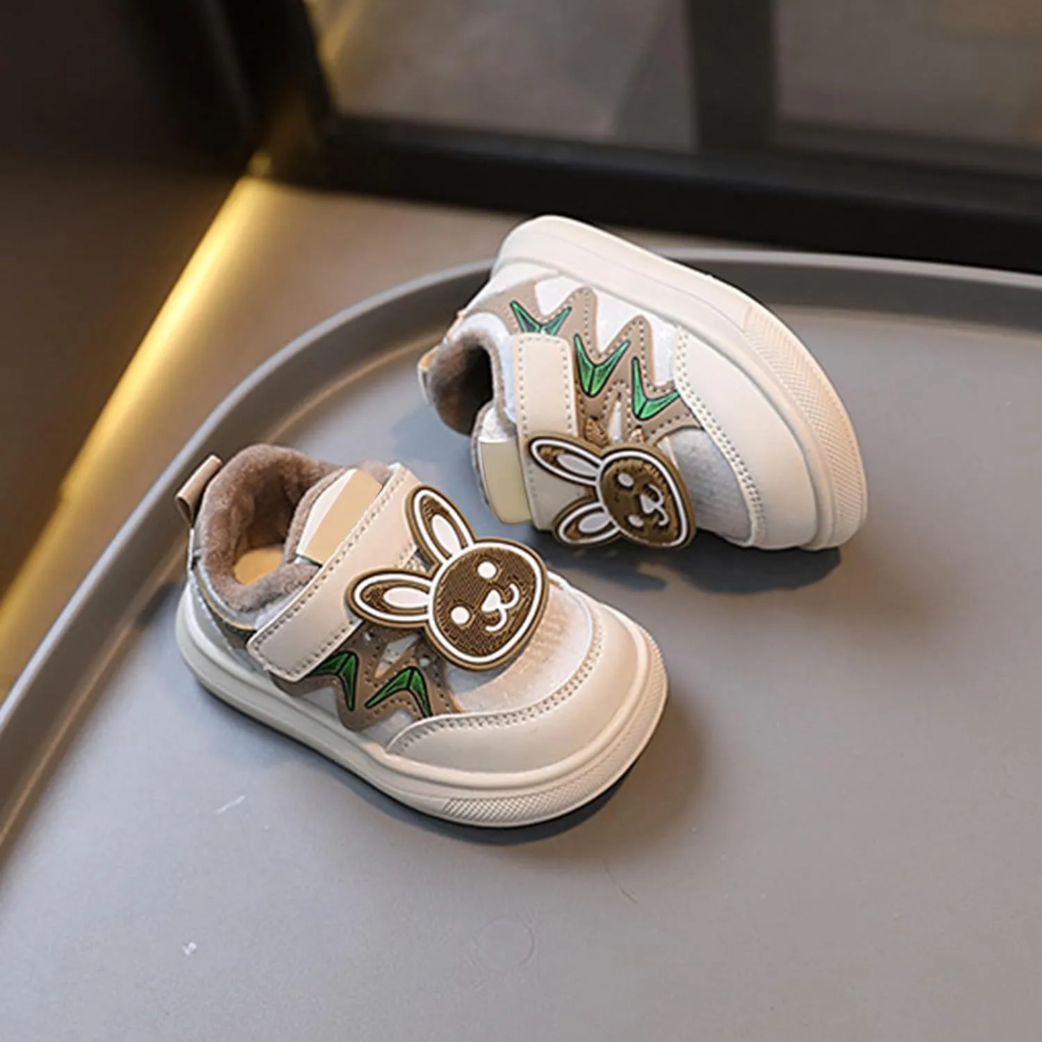 Cute Bunny Sneakers for Infant Girls Boys, Baby Toddler Flat Walking Shoes Lightweight Soft Sport Shoes Toddler Girl