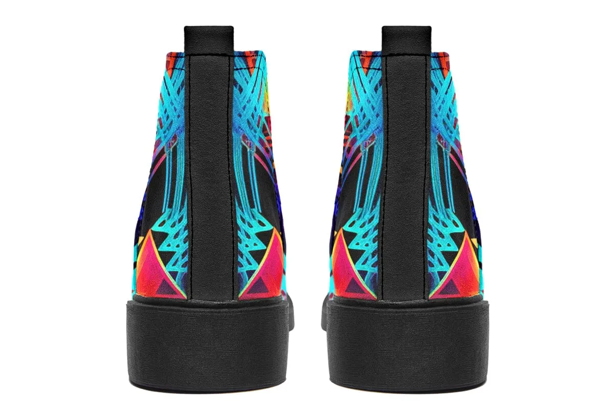 Cyan Lines Neat Vibe Boots