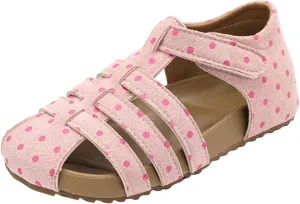 Dress Sandals Ankle Strap Girls Polka Dot Sandals Children's Hollow Breathable Closed Toe Beach Shoes Girls Shoes