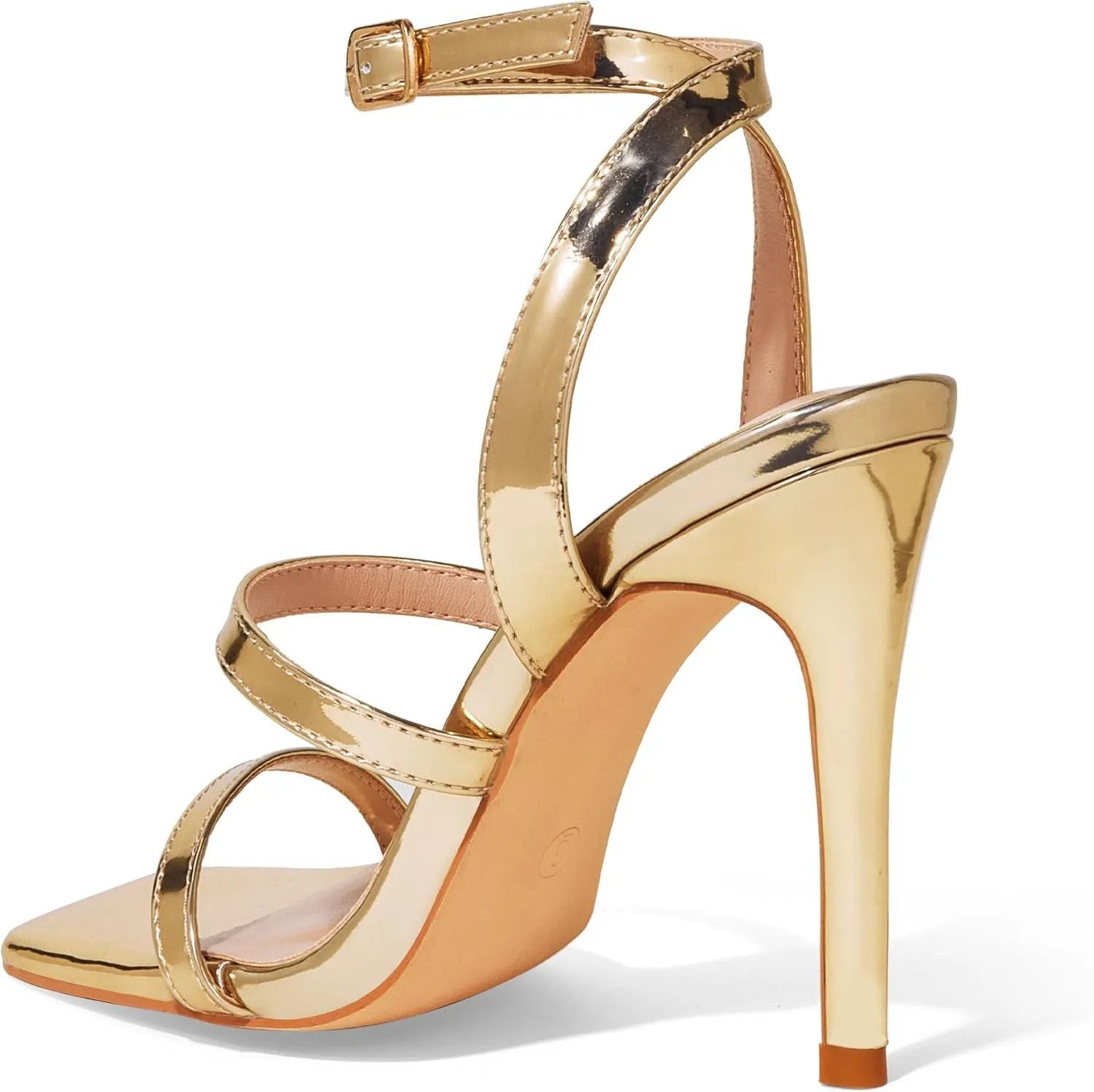 Elisabet Tang Elegant Black High Heeled Sandals for Women  Adjustable Straps, Square Toe, Stiletto Pumps for Party, Evening, and Formal Occasions