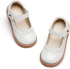 ESTINE Toddler Kids Bow School Uniform Oxford-Little Girls Flower Dress Party Shoes
