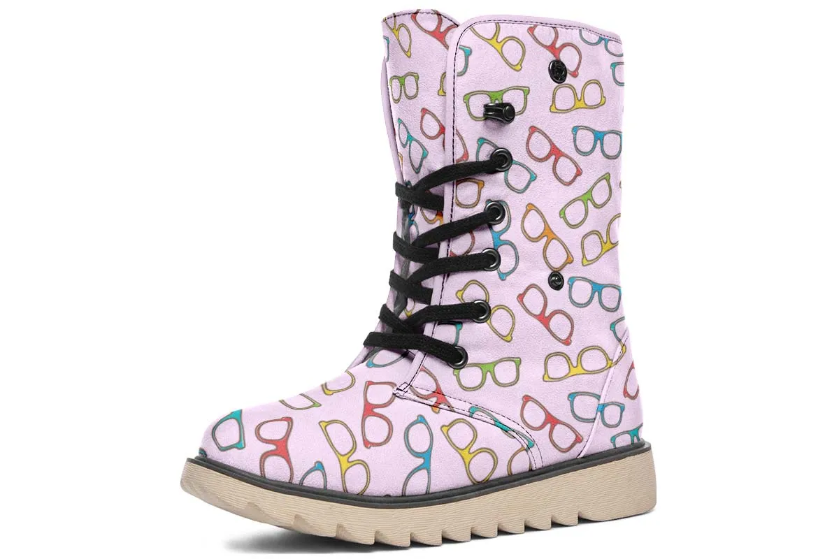 Eye Glasses Pattern Polar Vibe Boots