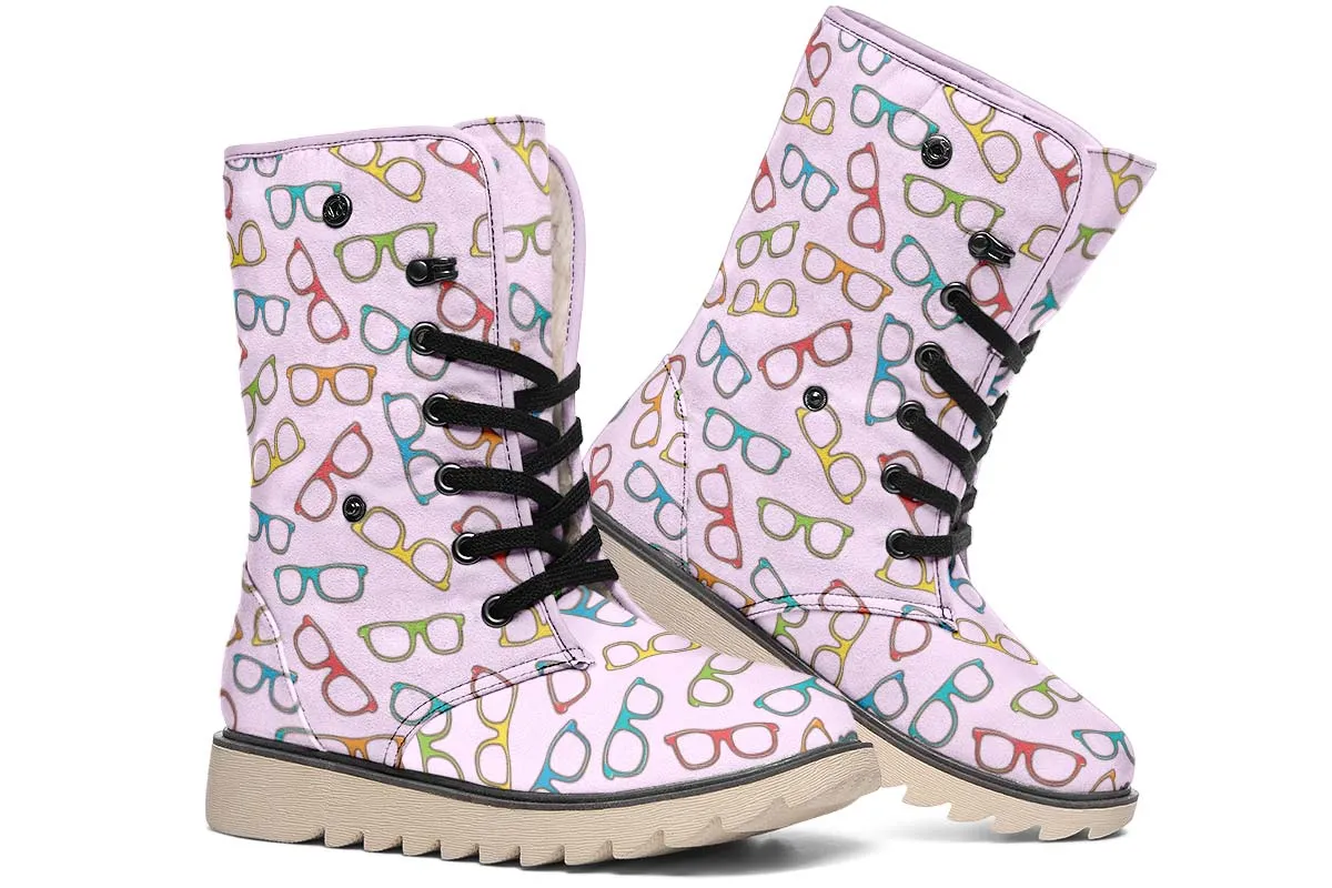 Eye Glasses Pattern Polar Vibe Boots