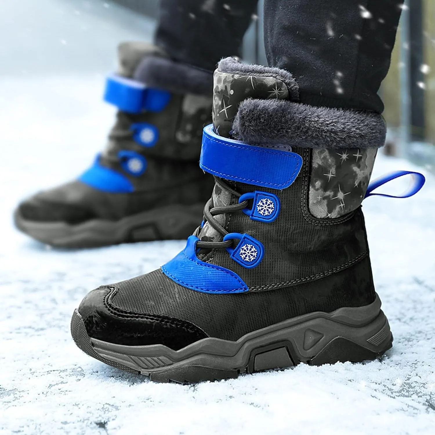 Fashion Big Kids Winter Water Proof Flat Keep Warm Snow Boots Comfortable Mid Boots Shoes Shoes Girls Size 6