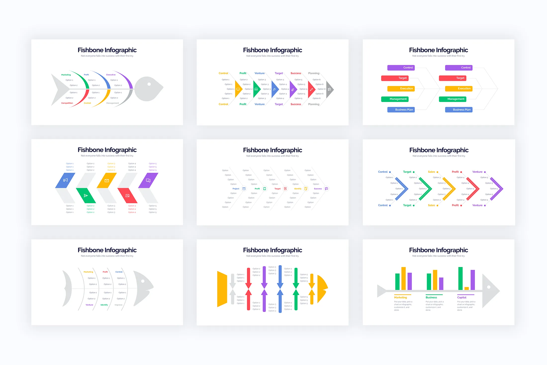 Fishbone Google Slides Infographics
