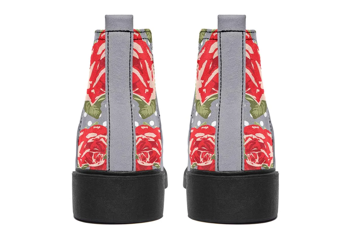 Floral Boston Terrier Neat Vibe Boots