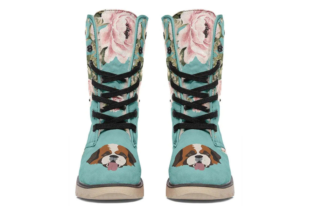 Floral Saint Bernard Polar Vibe Boots