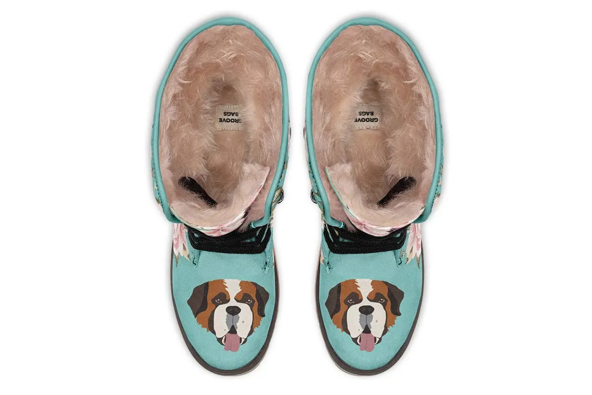 Floral Saint Bernard Polar Vibe Boots