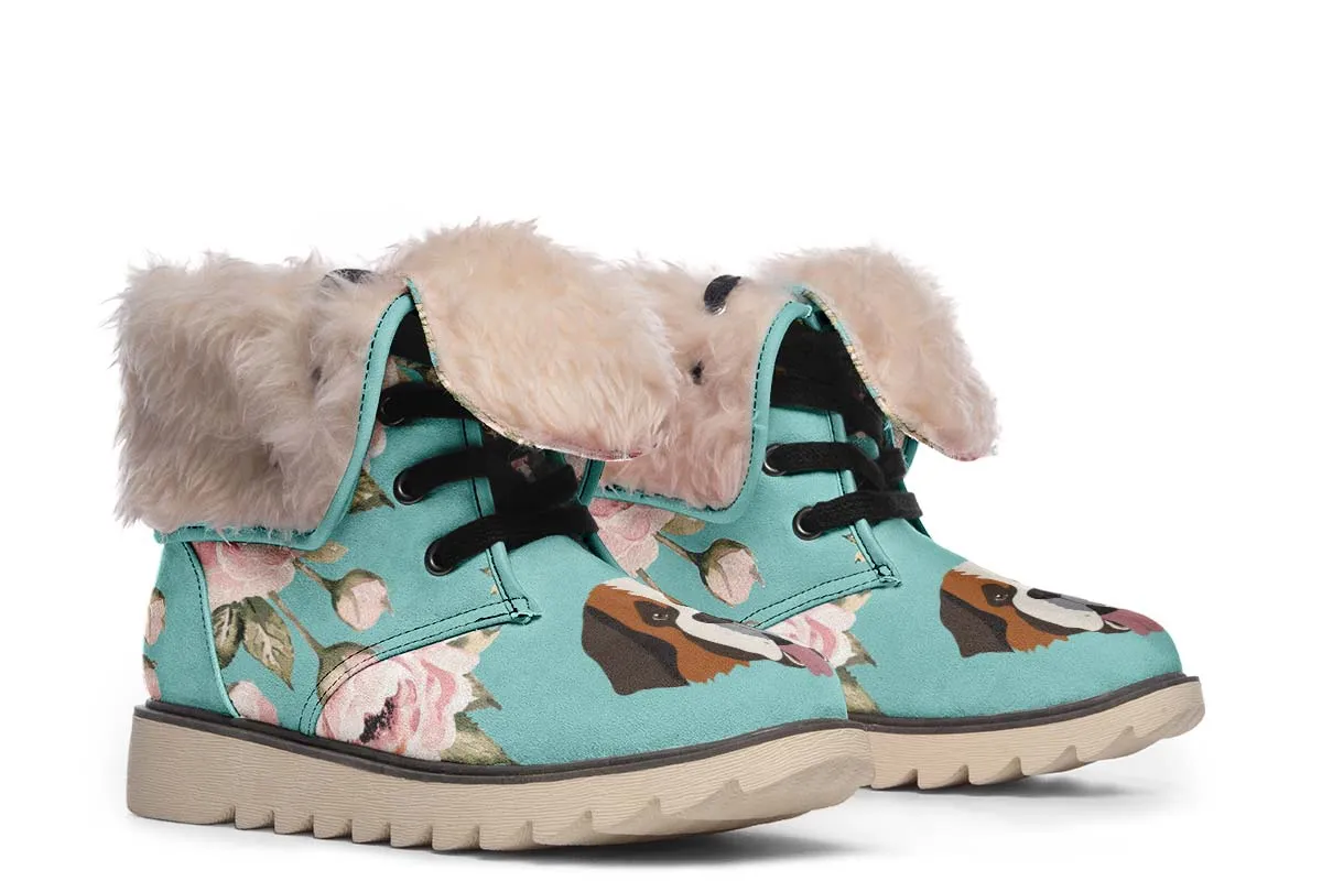 Floral Saint Bernard Polar Vibe Boots
