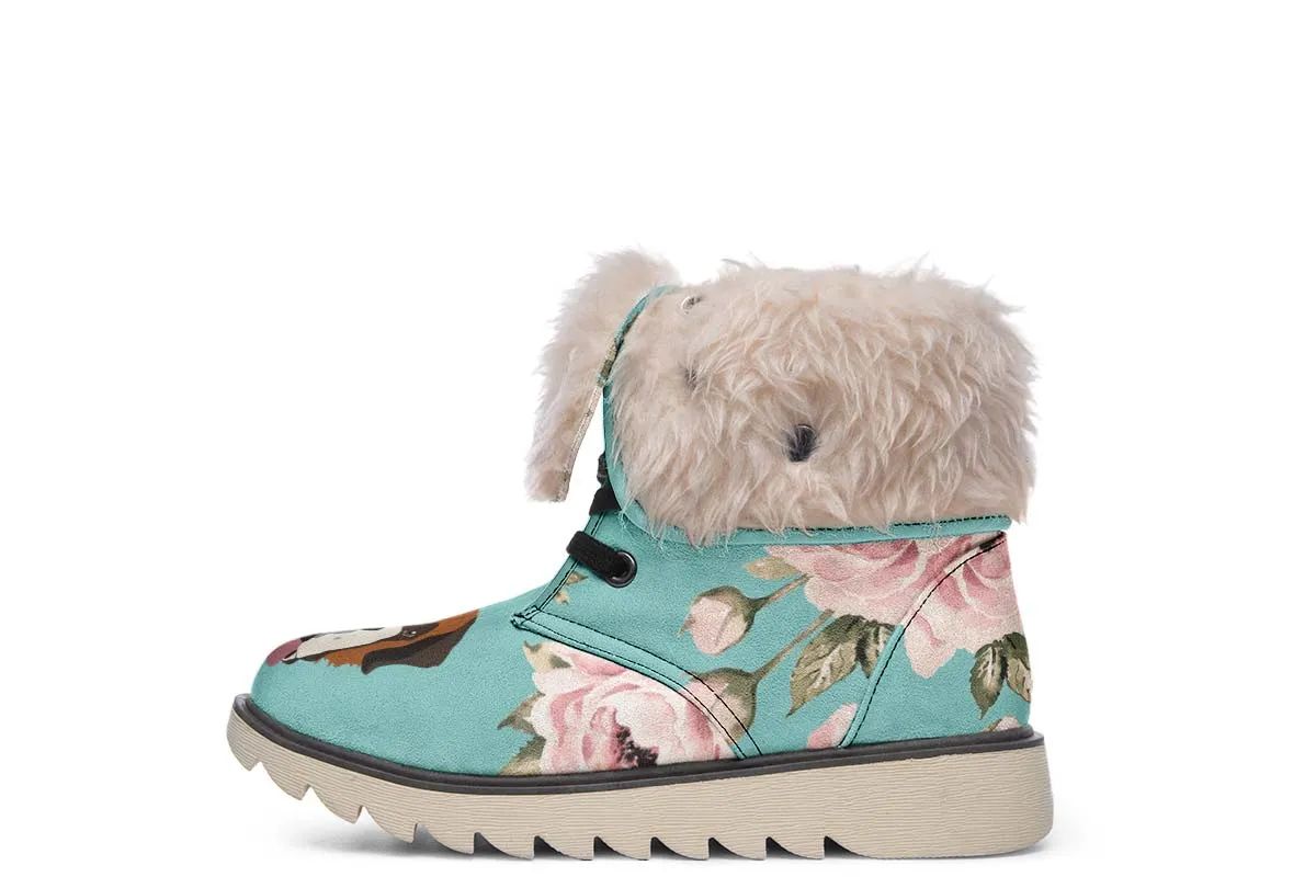 Floral Saint Bernard Polar Vibe Boots
